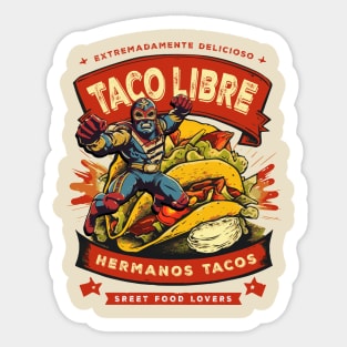 Taco Lucha Libre Sticker